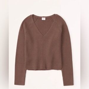 Abercrombie & Fitch Brown V-Neck Sweater